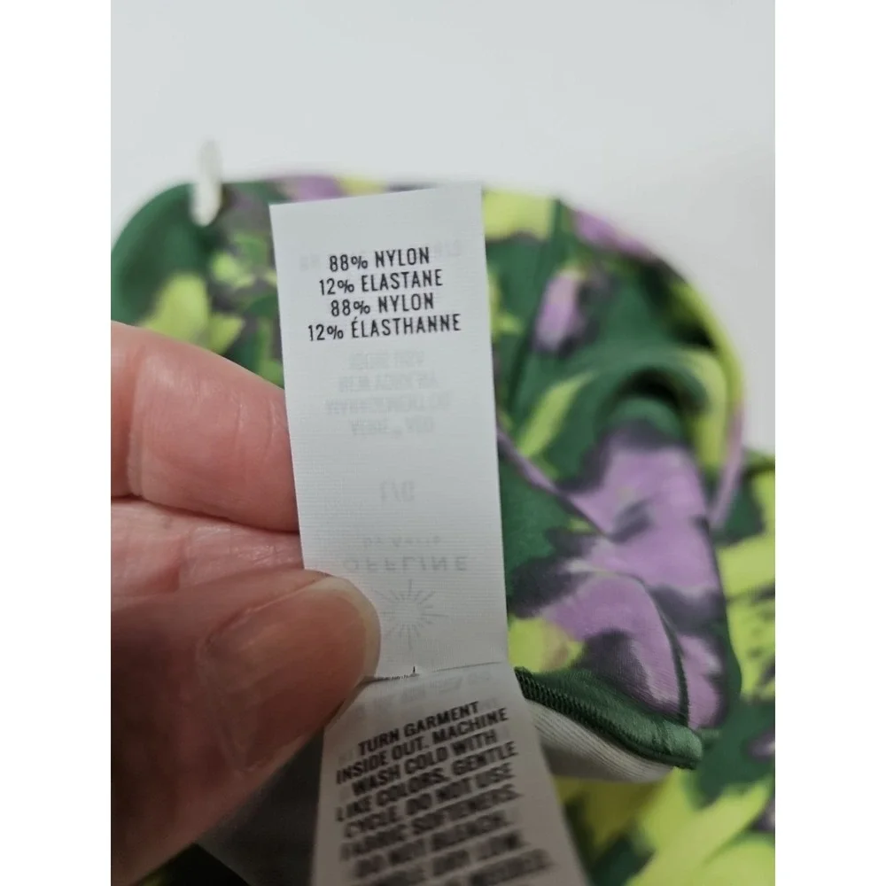 OFFLINE by Aerie Real Me High Rise 7/8 Leggings Green‎ Floral Size Large NWOT